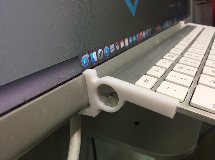 Apple Wireless Keyboard to Cinema Display hook 3d printed 