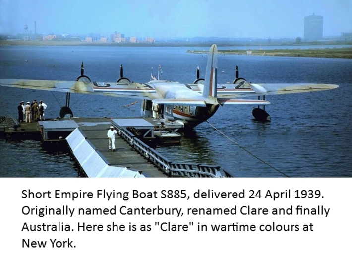Short S23 Empire Flying Boat 3d printed 