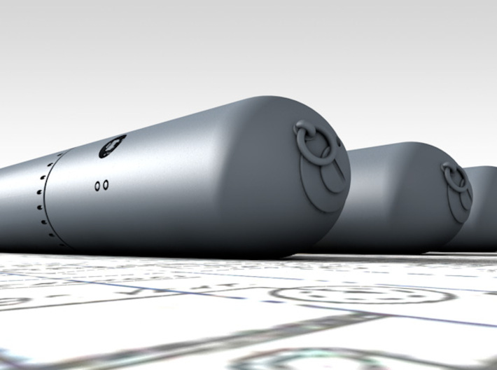 1/192 Royal Navy 21" MKVIII Torpedos x4 3d printed 3D Render showing product detail