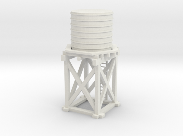 S Scale Water Tower 1:64 3d printed
