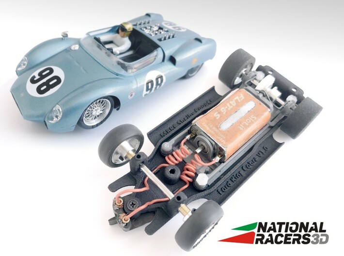 3D Chassis - MRRC King Cobra (Inline) 3d printed Chassis compatible with MRRC model (slot car and other parts not included)
