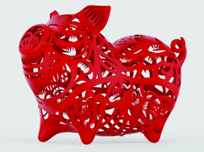 2019 HAPPY CHINESE NEW YEAR PIG 3d printed