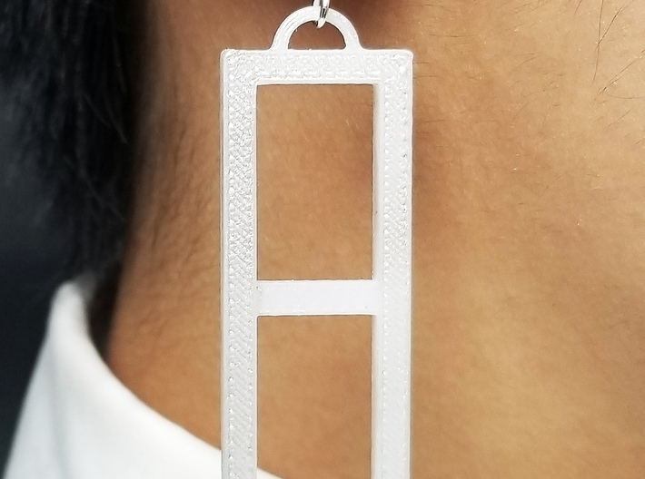 Earring Tie Clip: Earring 3d printed 