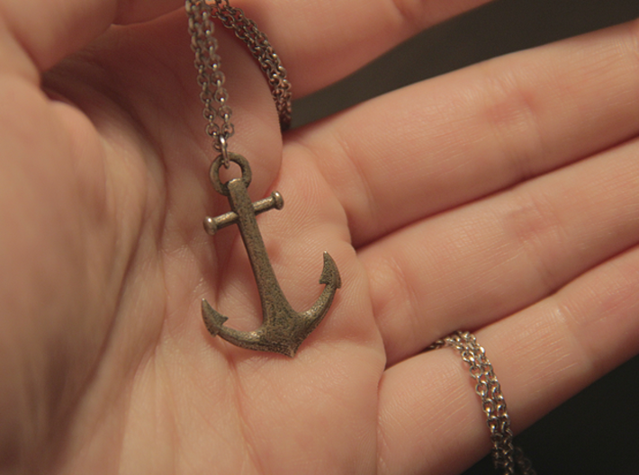 Anchor Necklace 3d printed 
