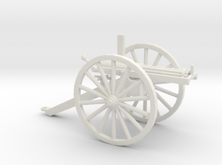 1/72 Scale Civil War Gatling Battery Gun 3d printed