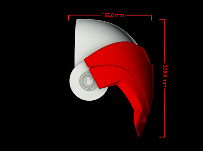 Iron Man Mark IV Shoulder Armor (Outer Left) 3d printed CG Render (Front Measurements, Outer Armor with Inner Armor)