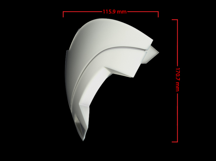 Iron Man Mark IV Shoulder Armor (Outer Right) 3d printed CG Render (Front Measurements)