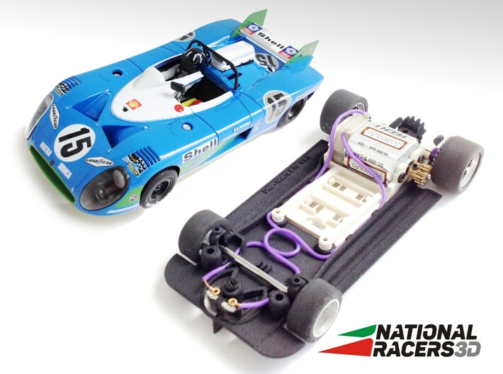 3D Chassis - SRC Matra 670 (Sidewinder) 3d printed Chassis compatible with SRC model (slot car and other parts not included)