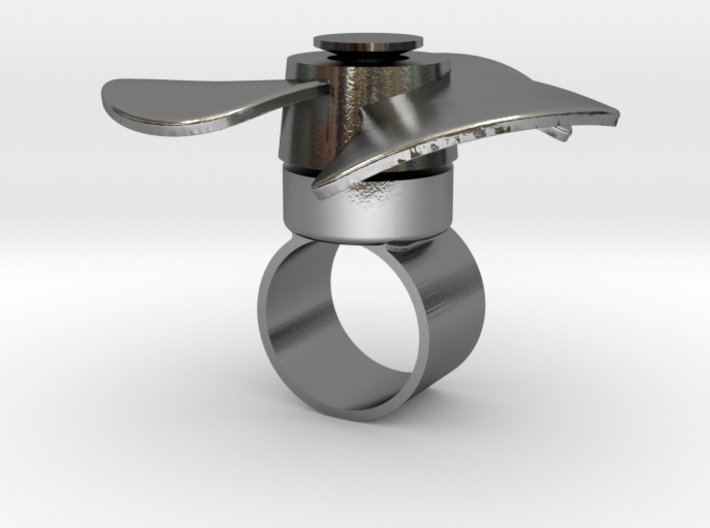 Fidget Spinner Ring 3d printed