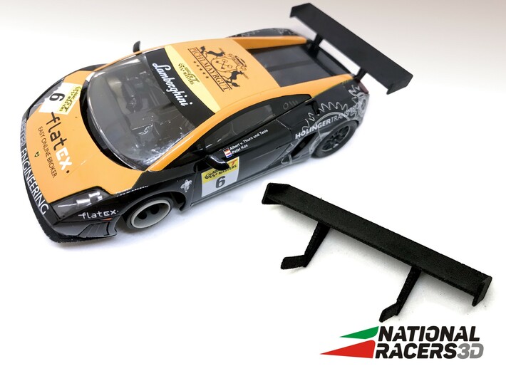 2x 3D Rear Wing - NINCO Lamborghini Gallardo 3d printed Rear Wing compatible with NINCO model (slot car not included)