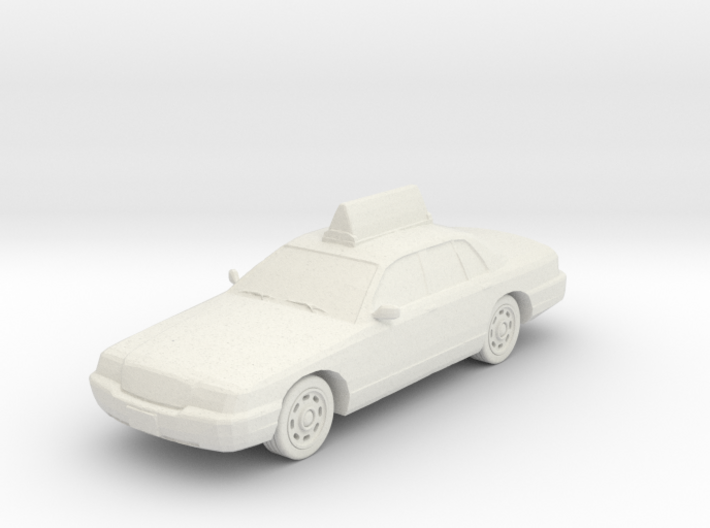 2007 Ford Crown Victoria Taxi With Wheels 1-87 Sca 3d printed