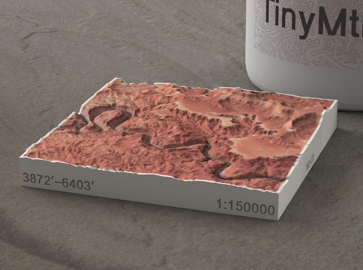 Canyonlands NP, Utah, USA, 1:150000 Explorer 3d printed