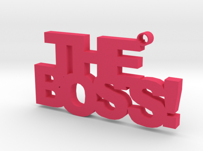The Boss Keychain 3d printed