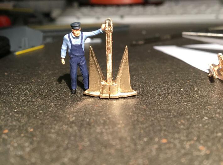 Patent Anchor, brass / Patentanker, Messing 3d printed 