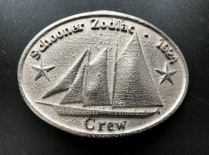 Schooner Zodiac  Belt Buckle - Crew version 3d printed 