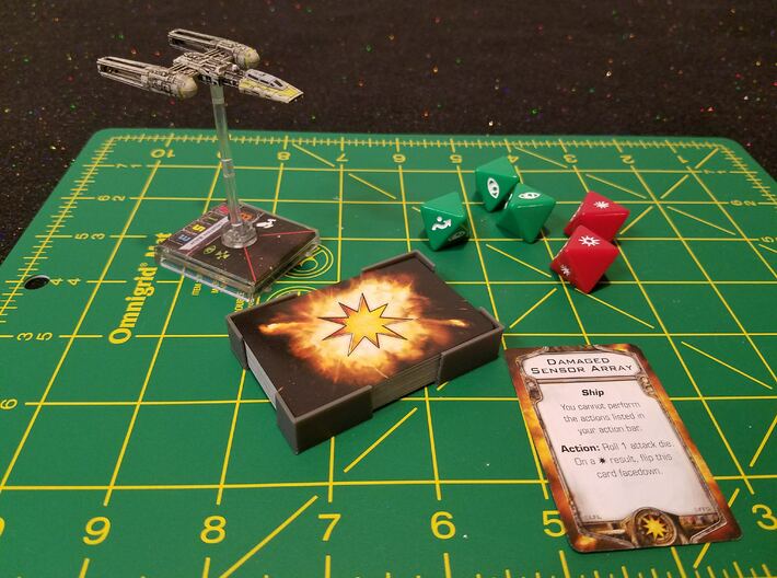 Star Wars X-Wing Miniatures Damage Card Holder 3d printed 