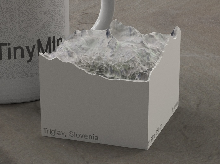 Triglav, Slovenia, 1:50000 Explorer 3d printed 
