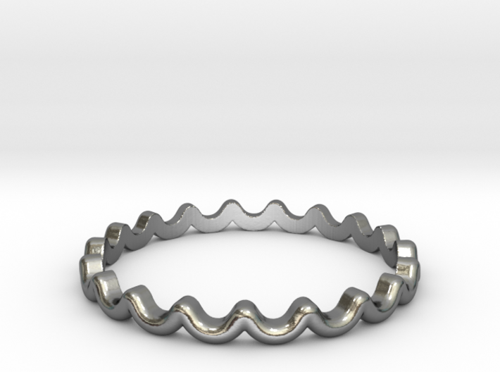 Dainty Water Ripple Ring (Multiple Sizes) 3d printed 