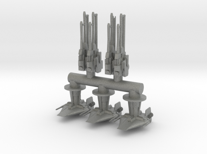1/350 Blockade Runner Quad Turrets and A-Wings 3d printed