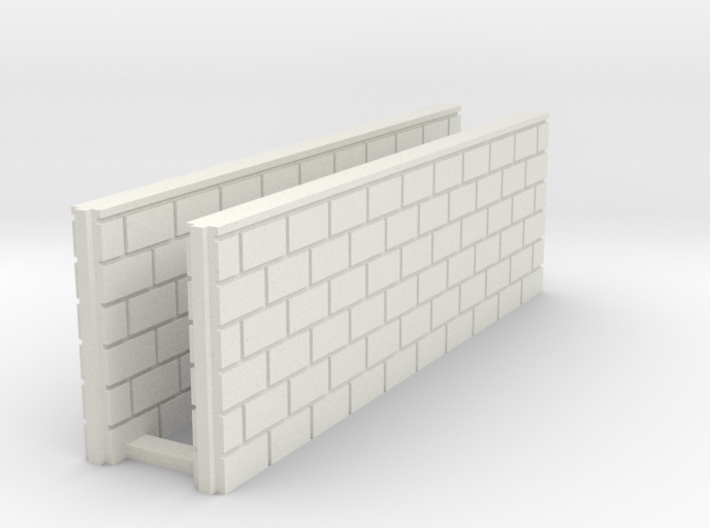5' Block Wall - 2-Long Jointed Wall Splices 3d printed BWJ-019