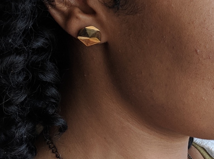 Post Earrings 3d printed 