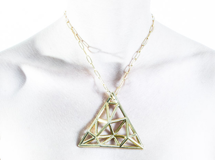 Tessellate Pendant — DATA IN EXILE 3d printed As worn.