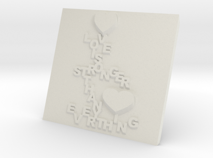 Love is Greater Plaque 3d printed 