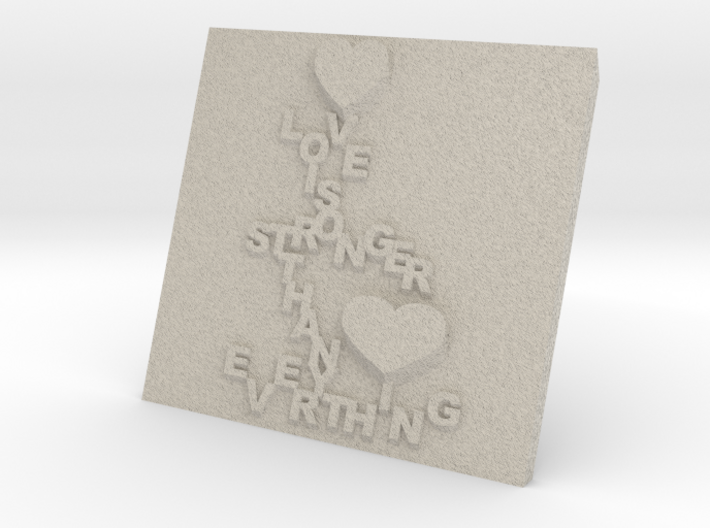 Love is Greater Plaque 3d printed
