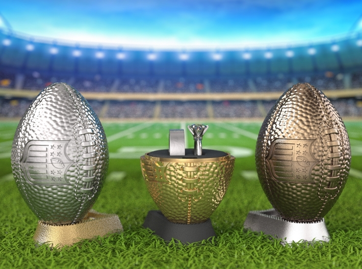 American Football Ring Box - Proposal &amp; Engagement 3d printed The Insert Ring Holder and Stand are sold separately.