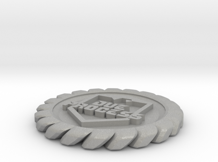 Due Process Challenge Coin 3d printed