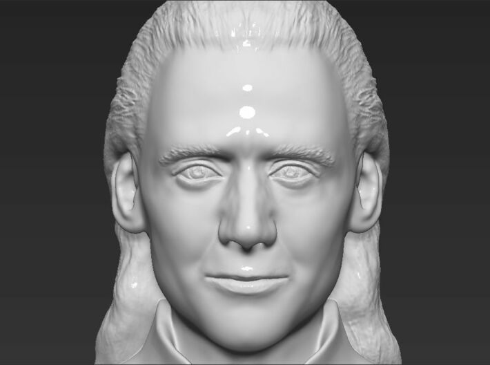 Loki bust 3d printed 
