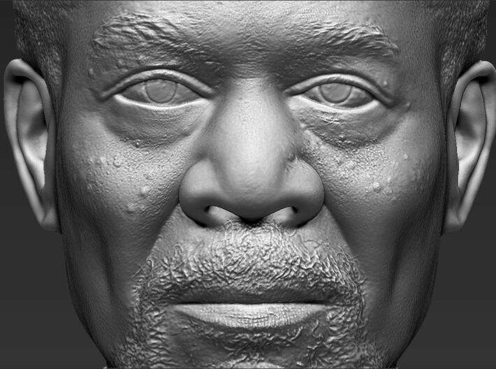 Morgan Freeman bust 3d printed 