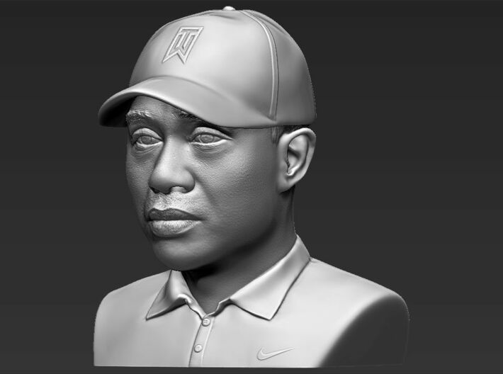 Tiger Woods bust 3d printed 