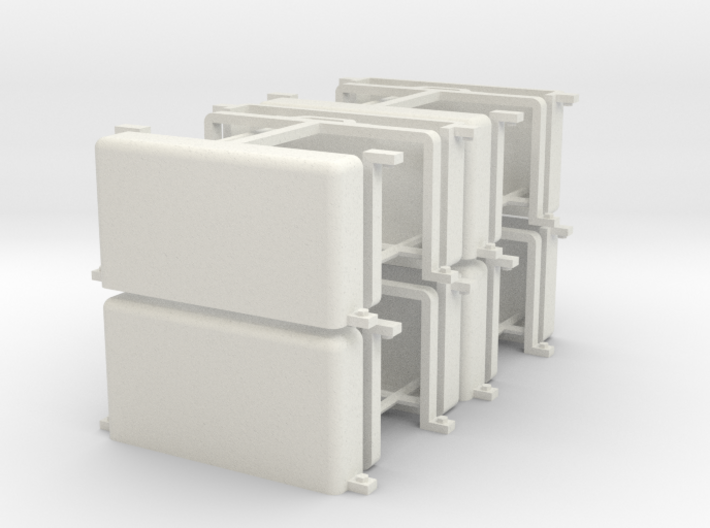 Eight IDF M50/51 Jerry Can Brackets 3d printed