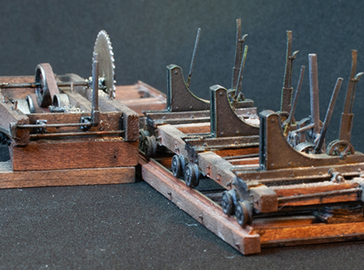 Heavy lumber mill (HO scale) 3d printed 