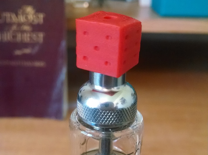 Dice Drip Tip V2 3d printed The edges on mine got a little warped because of my heated baseplate.  Shapeways will make yours look nice and sharp :)