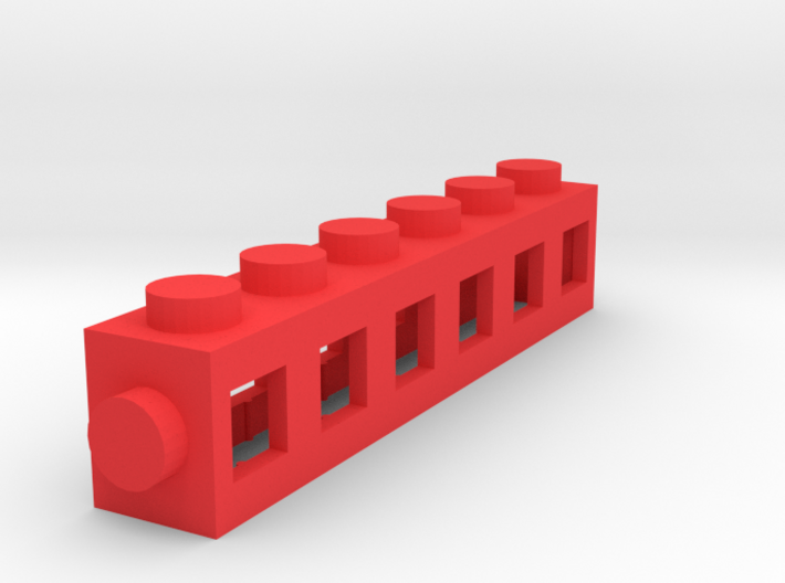 Custom LEGO-inspired brick 6x1 3d printed