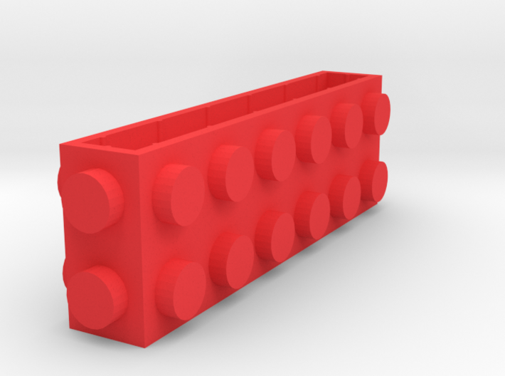 Custom LEGO-inspired brick 6x1x2 3d printed