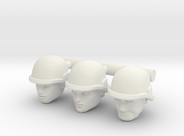 Soldier Heads - Multiple Scales 3d printed