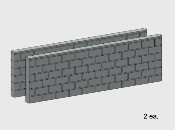 Block Wall - Butt Wall - L2 3d printed Part # BWJ-034