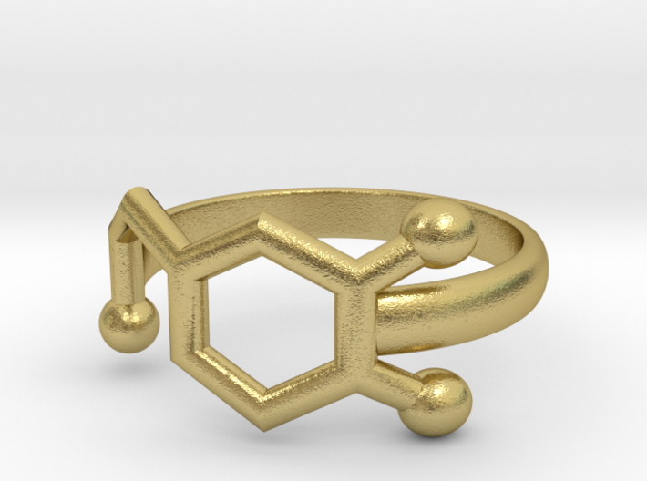 Dopamine Molecule Ring Minimal 3d printed