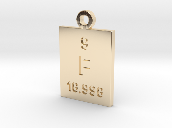 F Periodic Pendant 3d printed