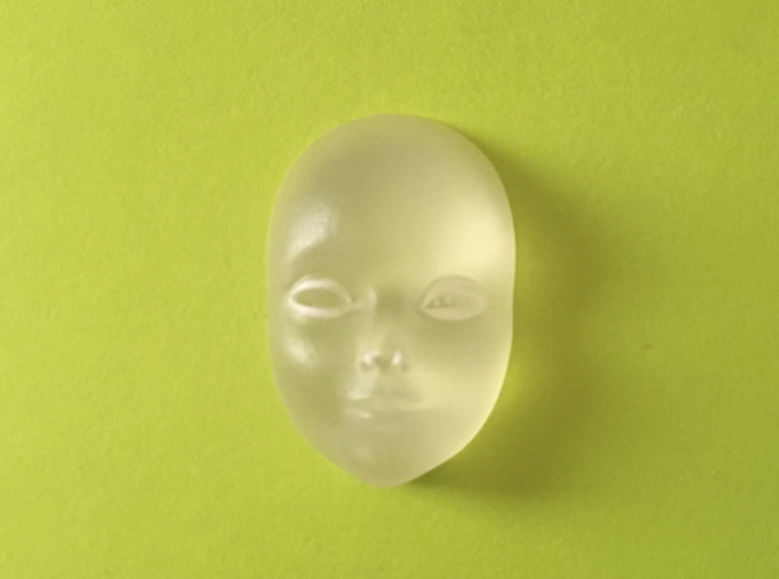 Blank Venetian Mask - Female 1 (Tiny, Flatback) 3d printed 