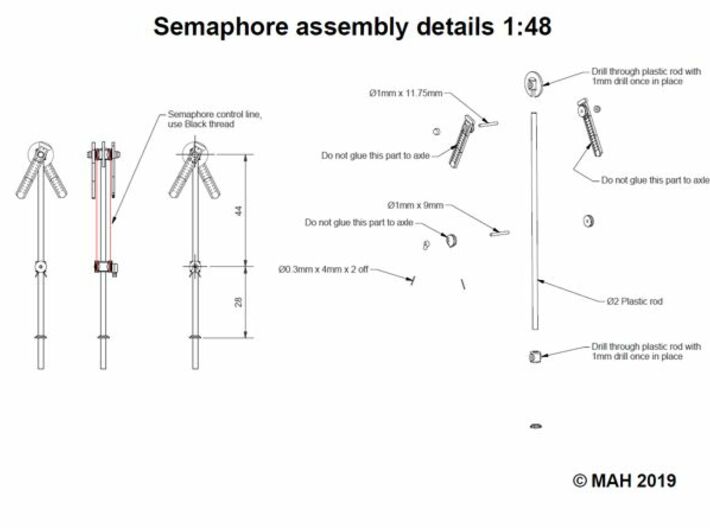 Semaphore Kit 1/48 3d printed