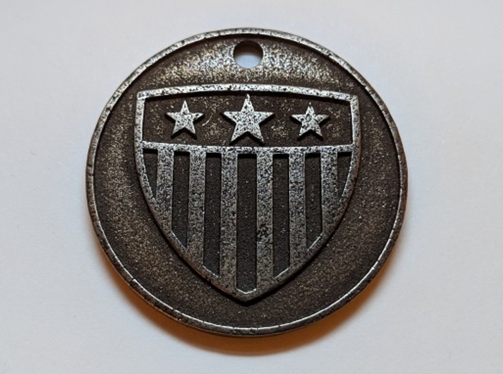Customizable Coin Tag: US Shield Emblem Edition 3d printed 
