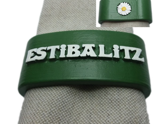 ESTIBALITZ 3D Napkin Ring with daisy 3d printed