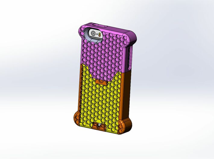iPhone 6 SE Case with seamless integrated Flip out 3d printed 