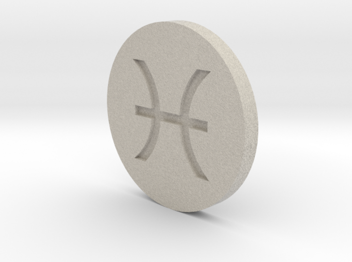 Pisces Coin 3d printed