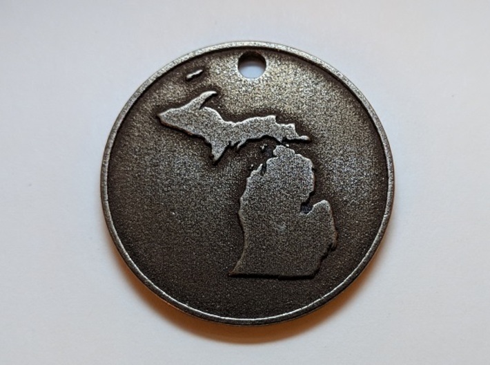 Customizable Coin Tag: Michigan Edition 3d printed 