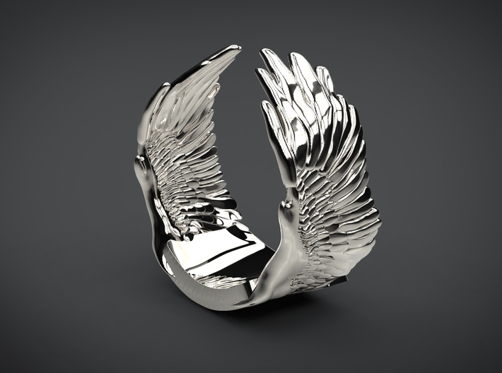 Wings Ring 3d printed